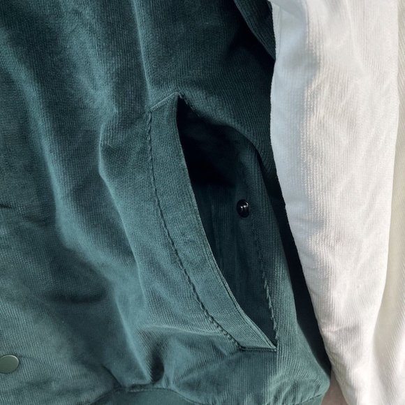 Nike Sport Sanctuary Corduroy Varsity Jacket Green White Men's Sizes FB9972-397 - Picture 5 of 9